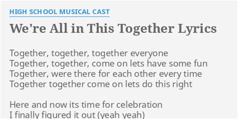 we're all together lyrics|More.